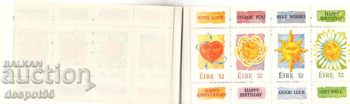 Auction  2002. Eire. Greeting stamps. Carnet.