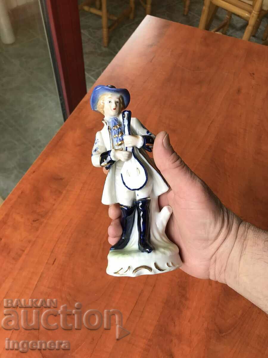 PORCELAIN FIGURE STATUTE GOLD - 5 PORCELAIN FIGURE STATUTE GOLD - 5