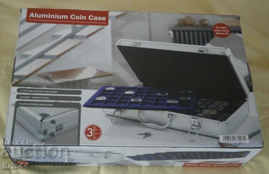 Aluminum case for coins