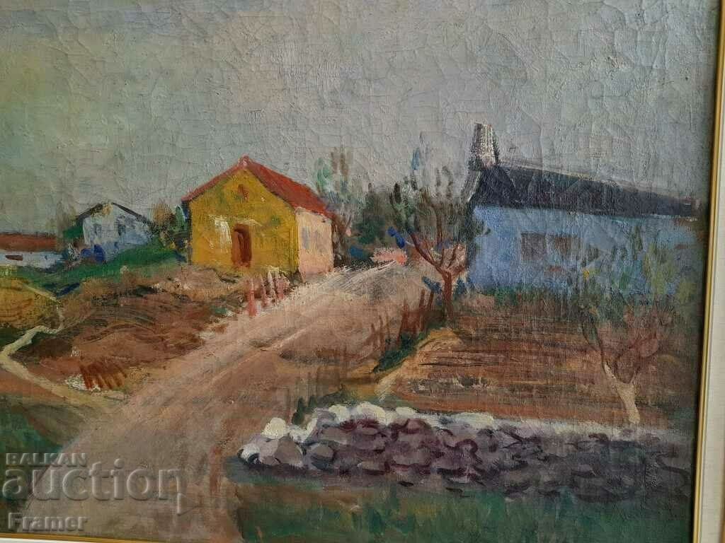 Auction TSVYATKO DYMCHEWSKI 1909 - 1991 Country yard Beautiful Landscape oil Auction TSVYATKO DYMCHEWSKI 1909 - 1991 Country yard Beautiful Landscape oil