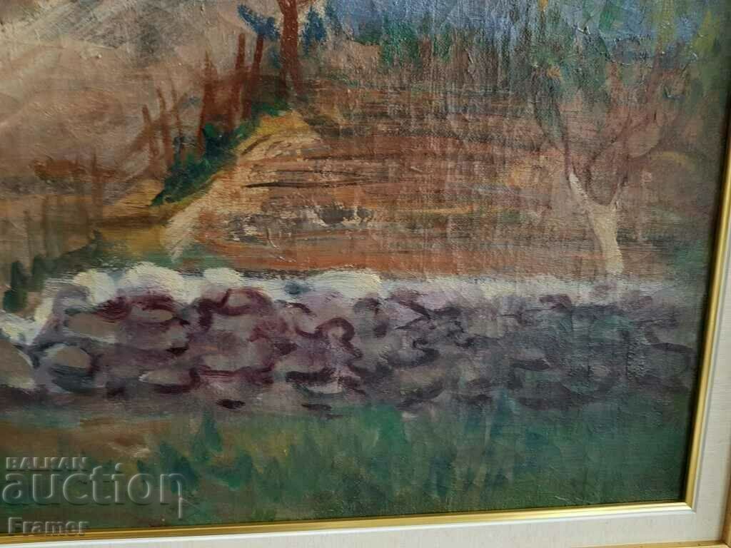 TSVYATKO DYMCHEWSKI 1909 - 1991 Country yard Beautiful Landscape oil - 5 TSVYATKO DYMCHEWSKI 1909 - 1991 Country yard Beautiful Landscape oil - 5