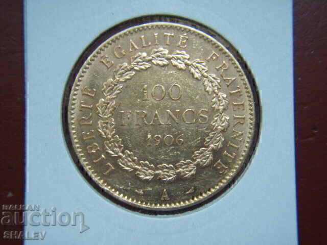 100 franci 1906 A Franța (100 franci Franța) - AU (aur) 100 franci 1906 A Franța (100 franci Franța) - AU (aur)