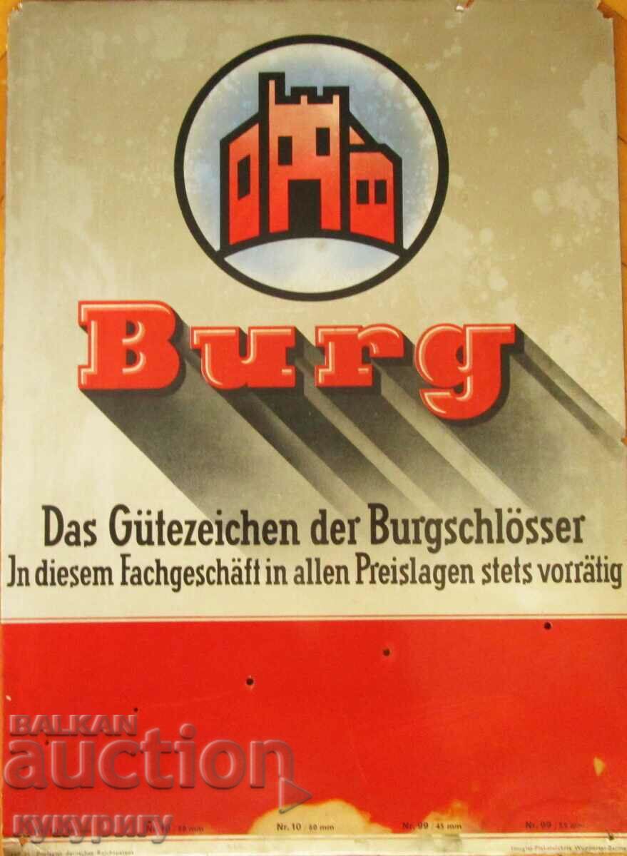 Un vechi anunț de lacăte din magazinul german Reich 1940