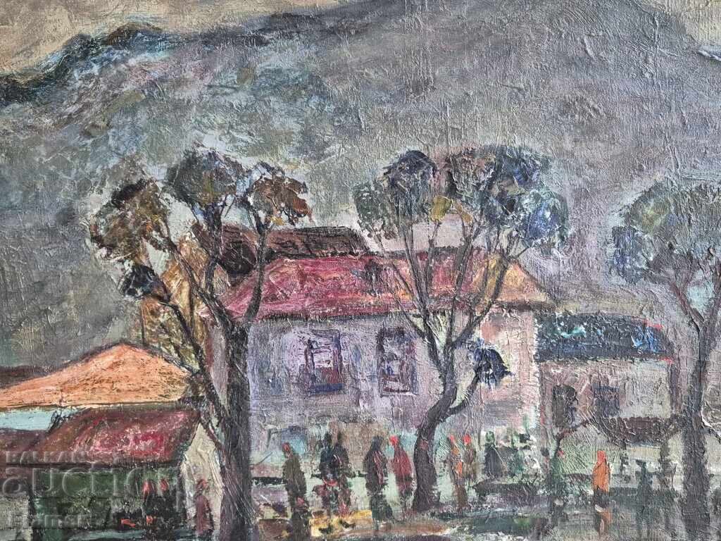 Evgeni Tomov 1934 - 2006 Old Sofia 1972 large landscape oil - 5 Evgeni Tomov 1934 - 2006 Old Sofia 1972 large landscape oil - 5