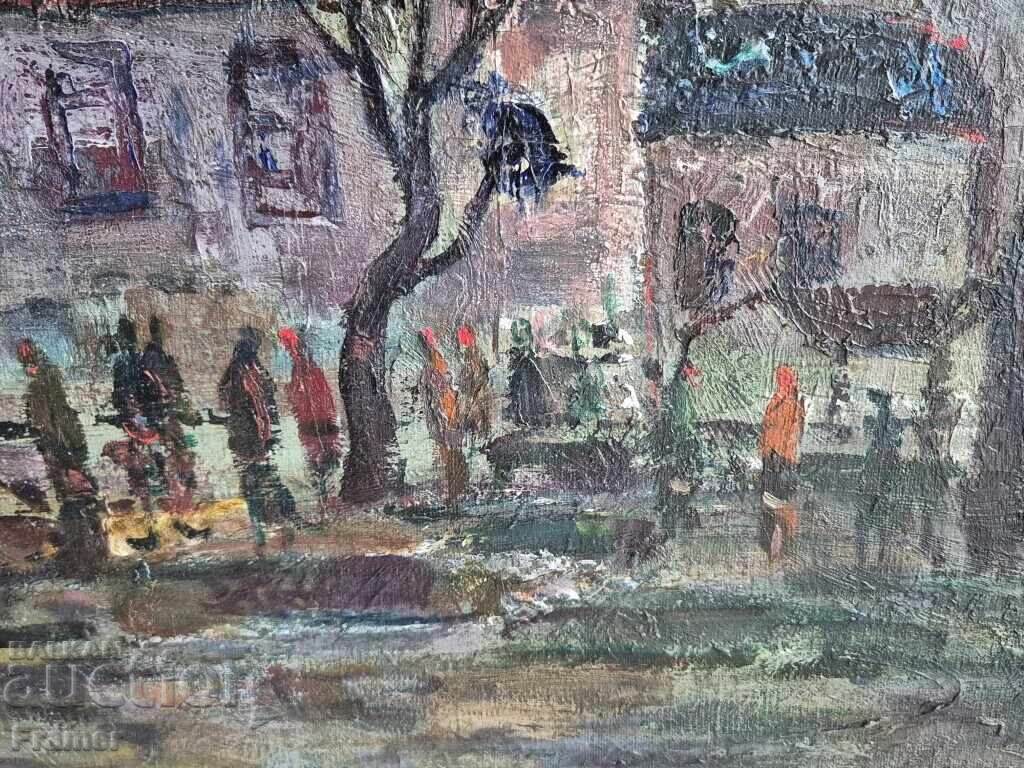 Evgeni Tomov 1934 - 2006 Old Sofia 1972 large landscape oil - 6 Evgeni Tomov 1934 - 2006 Old Sofia 1972 large landscape oil - 6