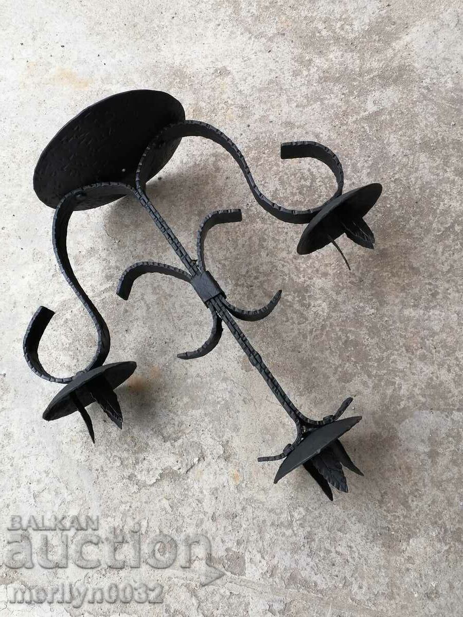 Old forged candlestick, candle, candelabra - 5 Old forged candlestick, candle, candelabra - 5