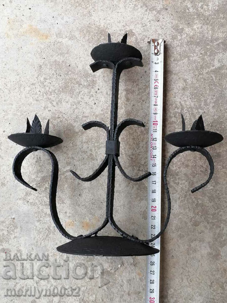 Old forged candlestick, candle, candelabra - 6 Old forged candlestick, candle, candelabra - 6