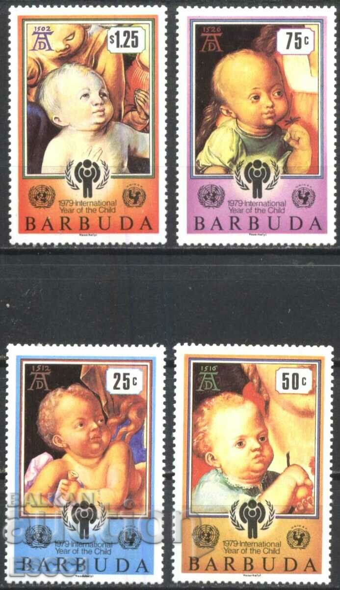 Чисти марки Живопис Дюрер Година на детето 1979 от Барбуда