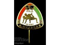 BADGE SPORTIVE VECHE-LUPTĂ-A.MEDVED CUP-FILA-SMALT
