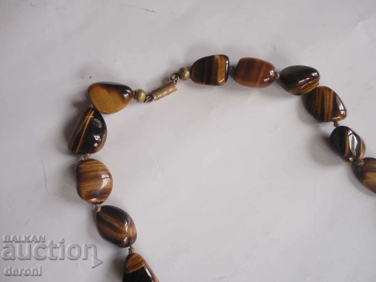 Auction Great tiger eye stone necklace necklace Auction Great tiger eye stone necklace necklace
