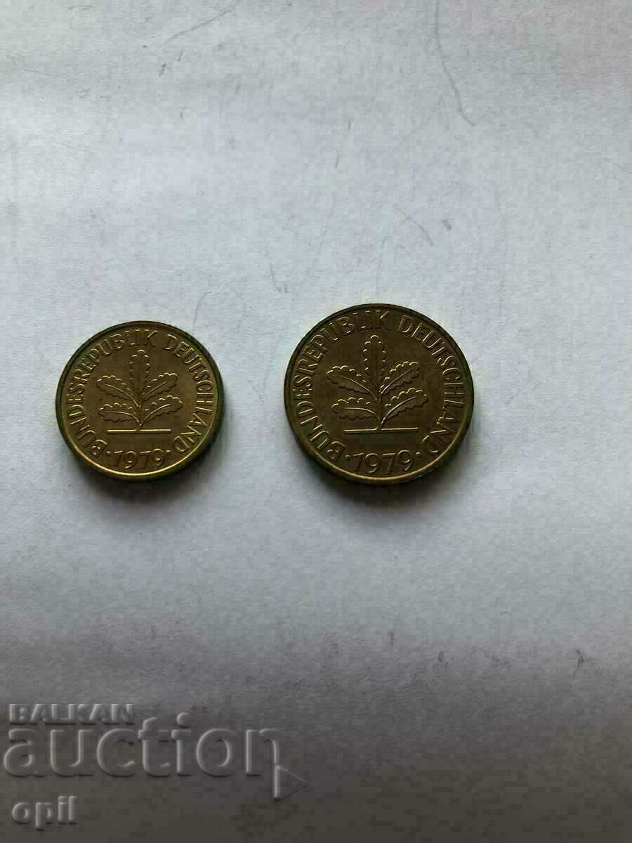 5 and 10 pfennig 1979 F with price 0.50 BGN | € 0.26 5 and 10 pfennig 1979 F with price 0.50 BGN | € 0.26