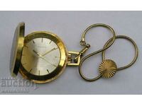 ANKER GOLD MECHANICAL POCKET WATCH WITH STRAP