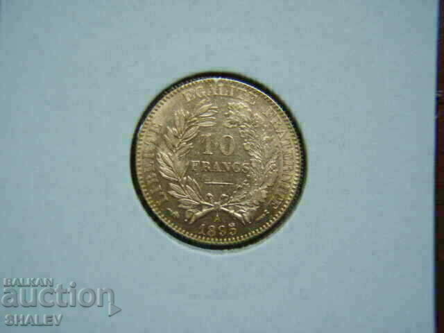 10 franci 1895 A Franța (10 franci Franța) - AU (aur)