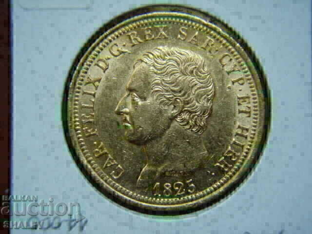 80 Lire 1825 L Sardinia / Italy (Сардиния) - AU (злато) - 5 80 Lire 1825 L Sardinia / Italy (Сардиния) - AU (злато) - 5