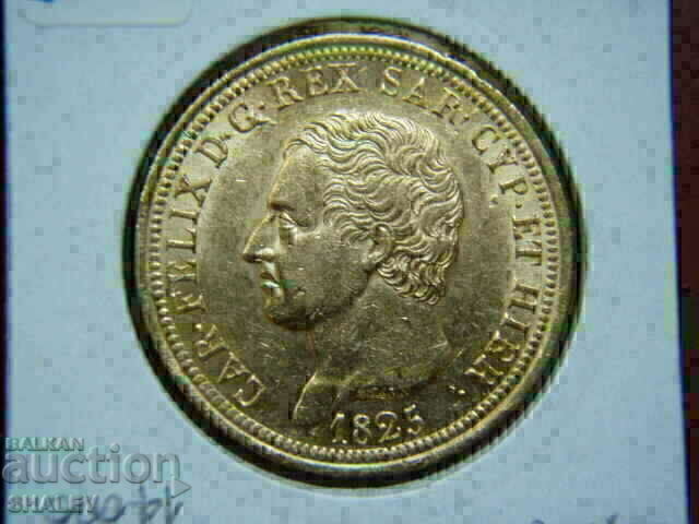 80 Lire 1825 L Sardinia / Italy (Сардиния) - AU (злато) - 6 80 Lire 1825 L Sardinia / Italy (Сардиния) - AU (злато) - 6