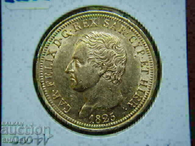80 Lire 1825 L Sardinia / Italia (Sardinia) - AU (aur) - 7