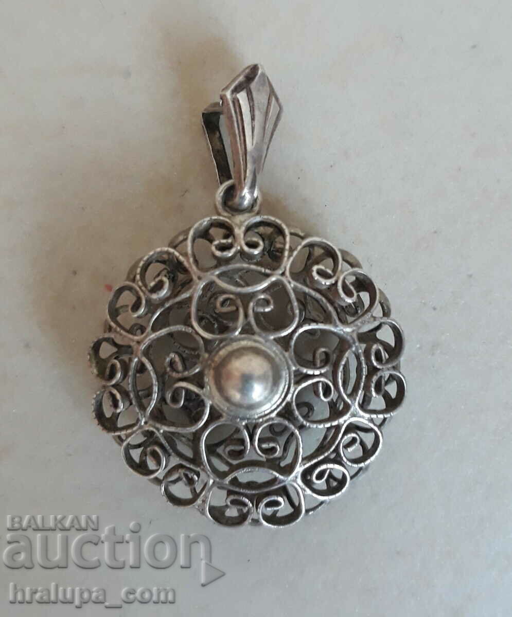 Old silver locket pendant
