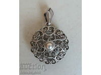 Old silver locket pendant