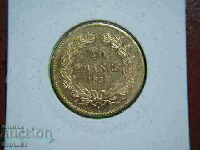 40 Francs 1836 A France (40 francs France) - AU (gold)