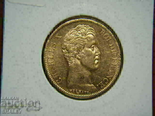 40 Φράγκα 1828 A Γαλλία (Γαλλία) /1/ - AU (χρυσός) - 7