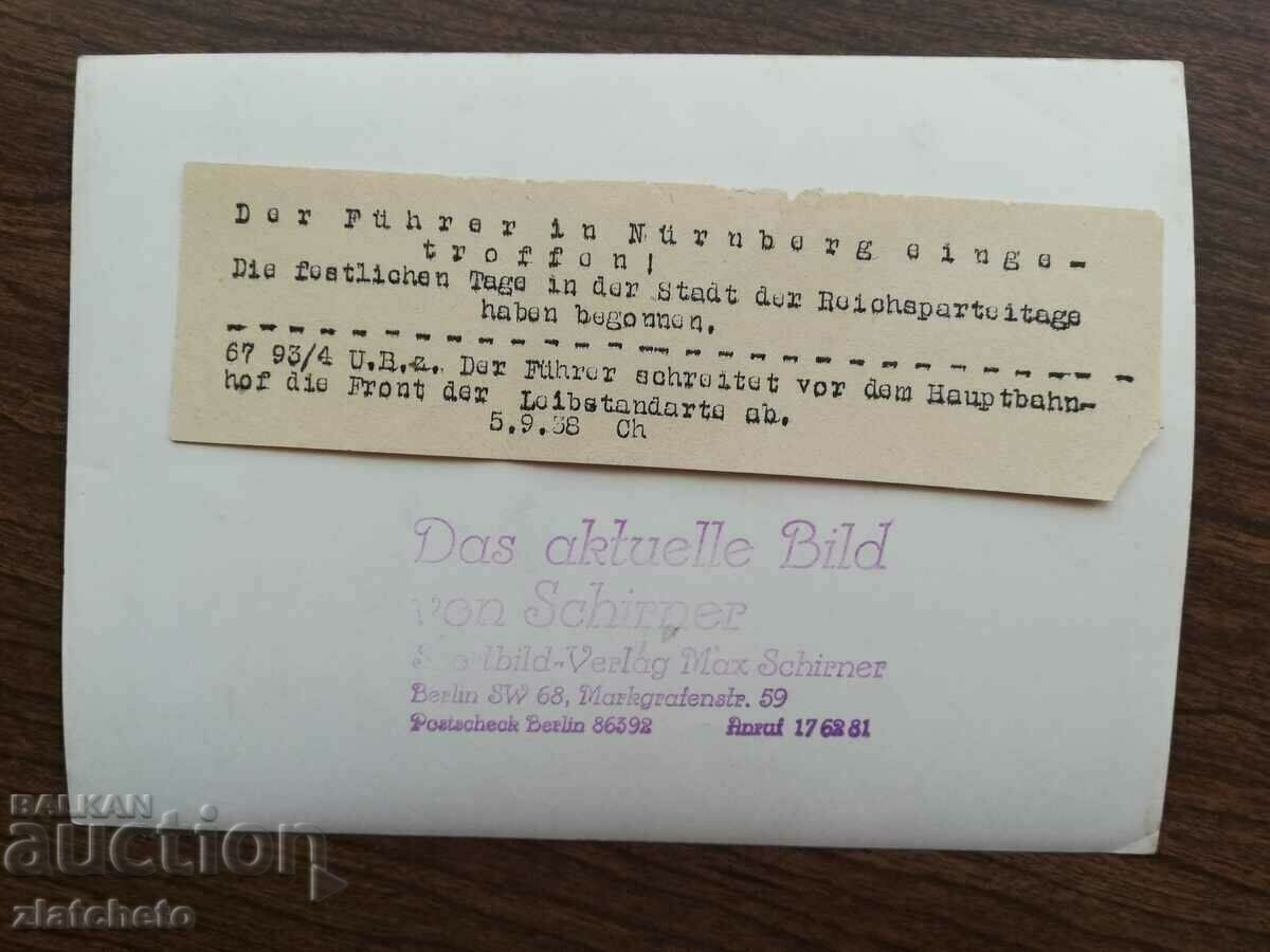 Original photo Adolf Hitler - graph paper 1938 - 6