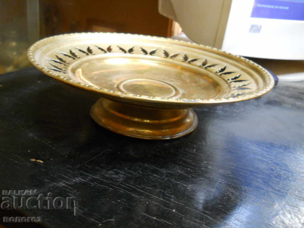 antique bronze fruit bowl