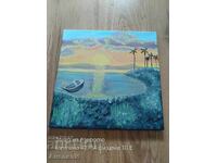 painting "Sunset on the Lake"