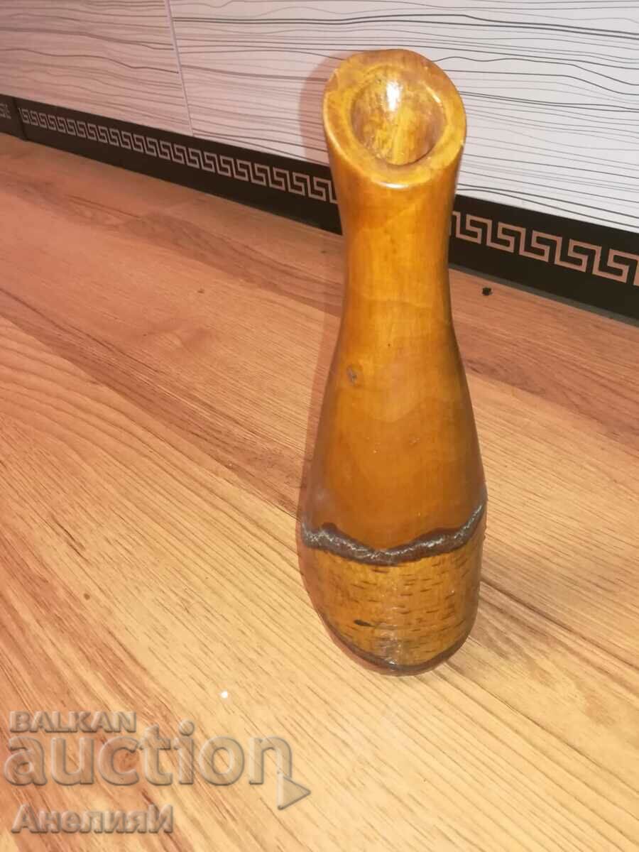 Wooden vase, height 25 cm. Price BGN 15.