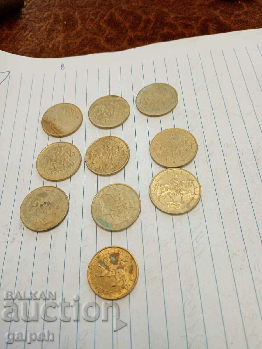 BULGARIA COINS - 1992 - 10 pcs. - BGN 1 with price 1.00 BGN | € 0.51 BULGARIA COINS - 1992 - 10 pcs. - BGN 1 with price 1.00 BGN | € 0.51