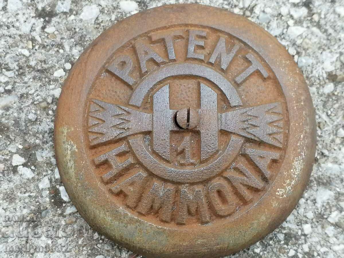 Cast iron emblem from an old German HAMONA stove with price 48.00 BGN | € 24.54 Cast iron emblem from an old German HAMONA stove with price 48.00 BGN | € 24.54