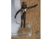Statueta "Femeie din Egiptul Antic" metal pe marmura