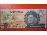 Банкнота 1 долар Бахами 1992г.