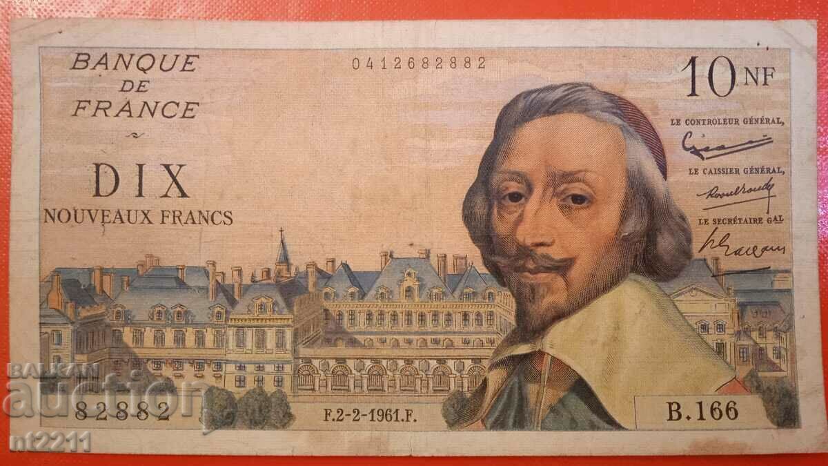 Банкнота 10 франка Франция Ришельо