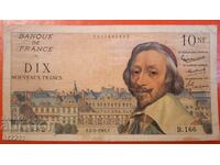 Banknote 10 francs France Richelieu