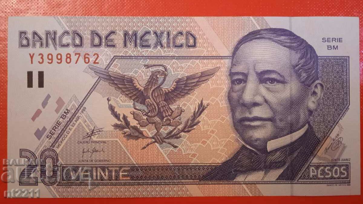 Bancnota de 20 pesos Mexic