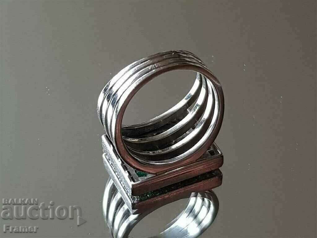 ЗЛАТЕН 18 к БРИЛЯНТИ диаманти смарагди пръстен бяло злато - 7 ЗЛАТЕН 18 к БРИЛЯНТИ диаманти смарагди пръстен бяло злато - 7