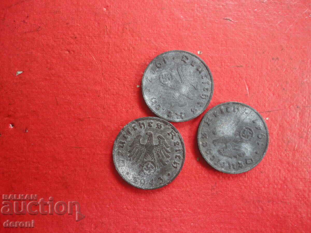 1 Reich Pfenning 3 Reich Lot - 5 1 Reich Pfenning 3 Reich Lot - 5