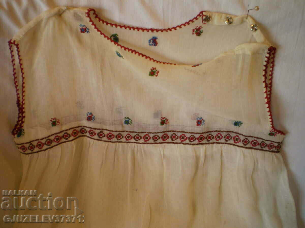 Retro Children's Embroidered Silk Hem Dress - 6