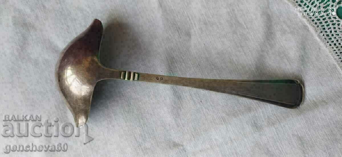 Δημοπρασία Vintage επάργυρη κουτάλα/ετικέτα σάλτσας Δημοπρασία Vintage επάργυρη κουτάλα/ετικέτα σάλτσας