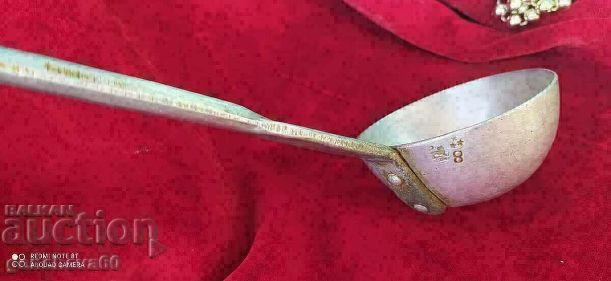 Retro aluminum ladle from WWII