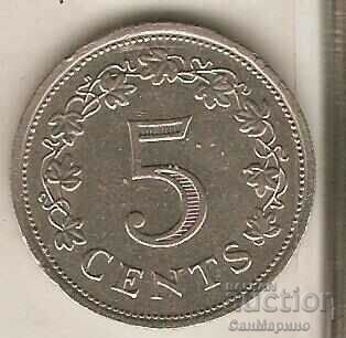 +Malta 5 cents 1976