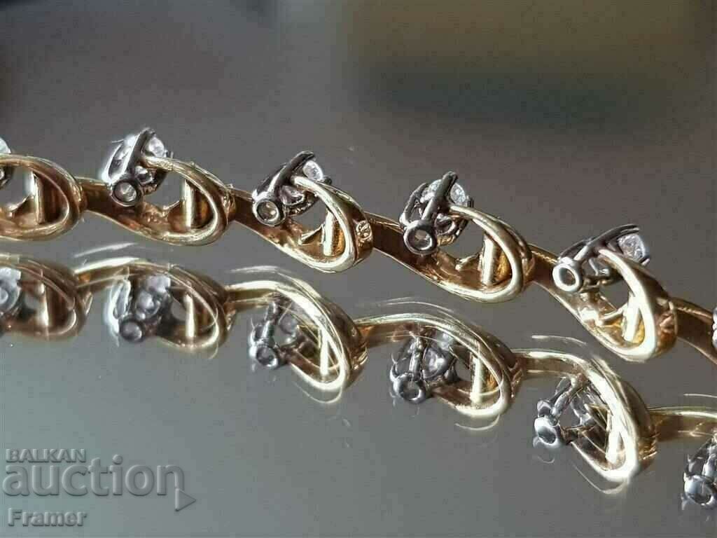GOLD 18K with 20 DIAMONDS Stylish elegant bracelet - 6 GOLD 18K with 20 DIAMONDS Stylish elegant bracelet - 6