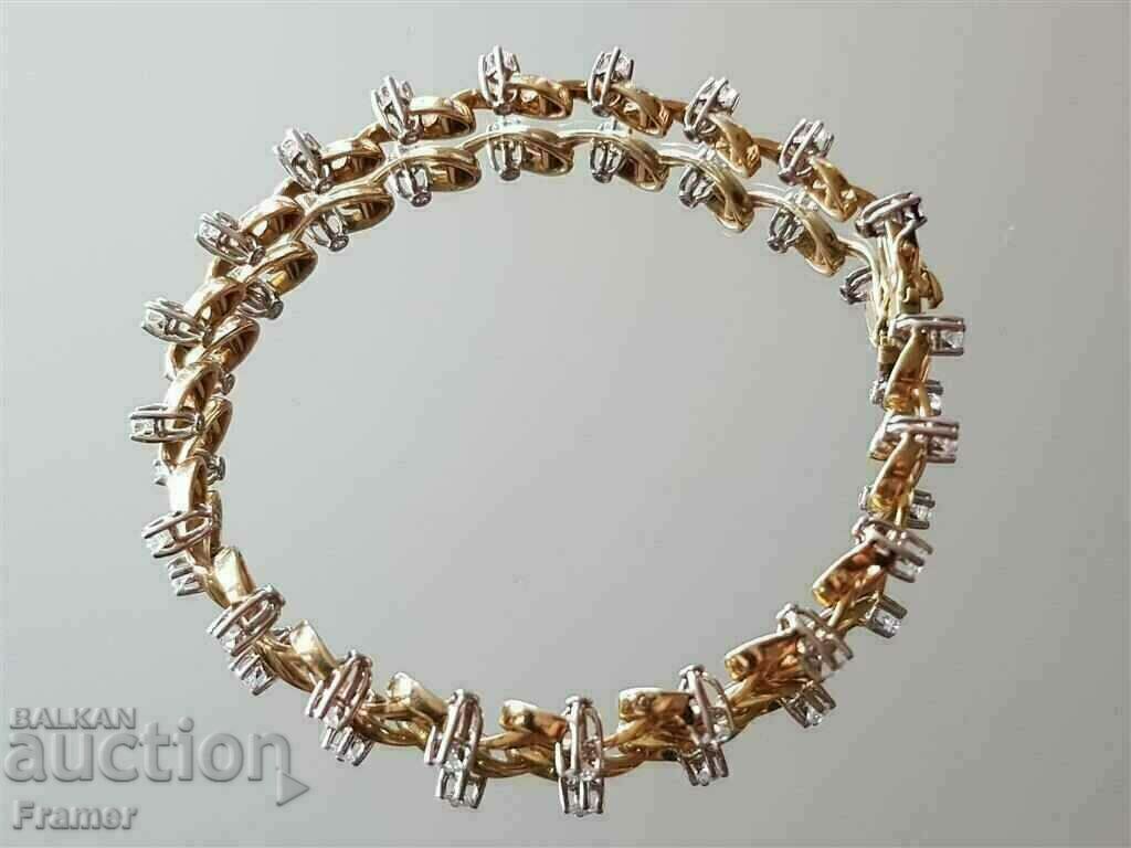 GOLD 18K with 20 DIAMONDS Stylish elegant bracelet GOLD 18K with 20 DIAMONDS Stylish elegant bracelet