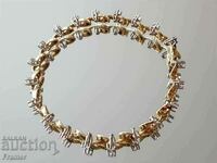 GOLD 18K with 20 DIAMONDS Stylish elegant bracelet