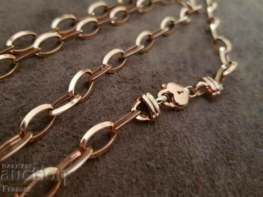 Auction  18K GOLD STYLISH ELEGANT SOLID CHAIN CHAIN GOLD