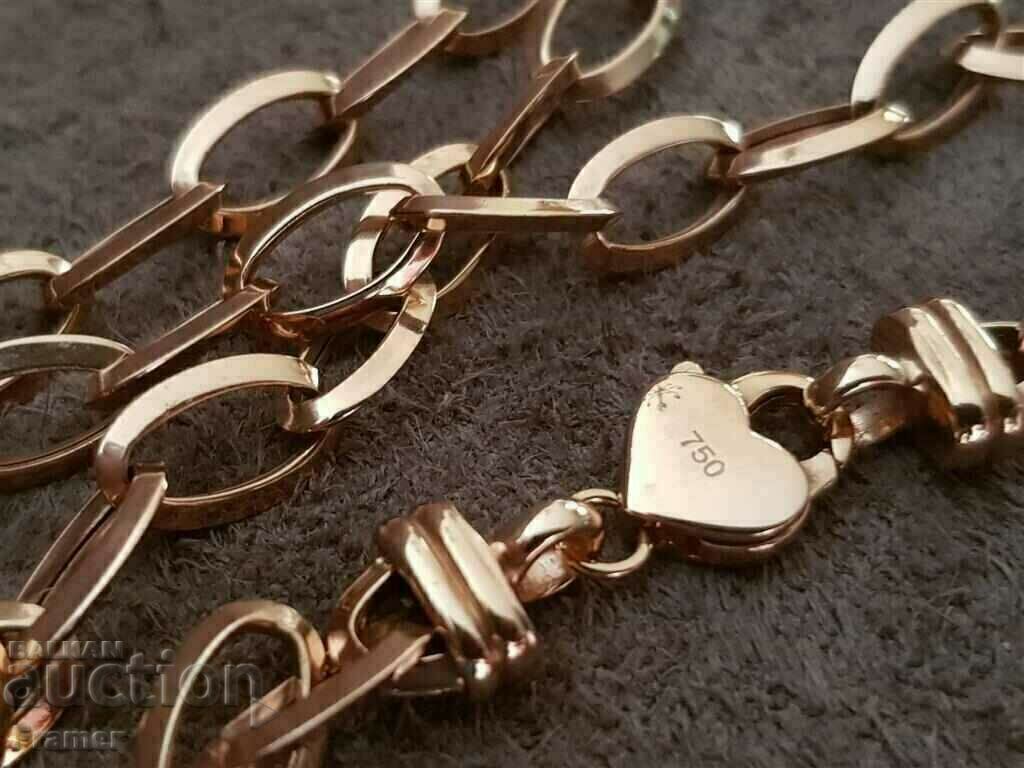 18K GOLD STYLISH ELEGANT SOLID CHAIN CHAIN GOLD - 5