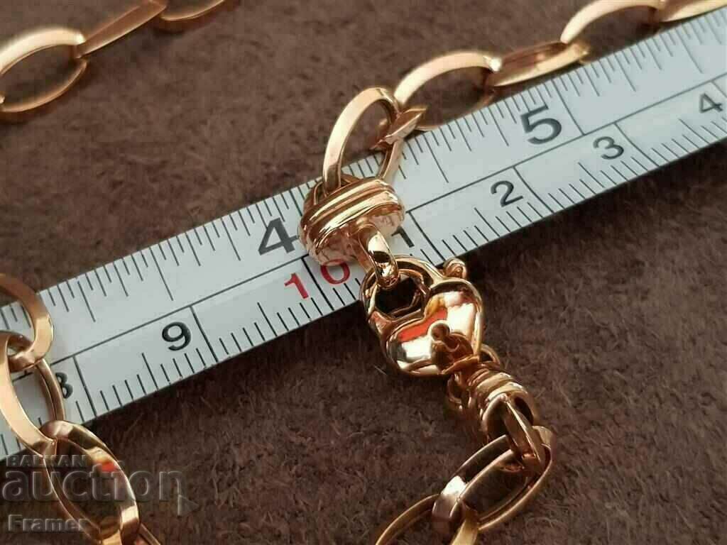 18K GOLD STYLISH ELEGANT SOLID CHAIN CHAIN GOLD - 7