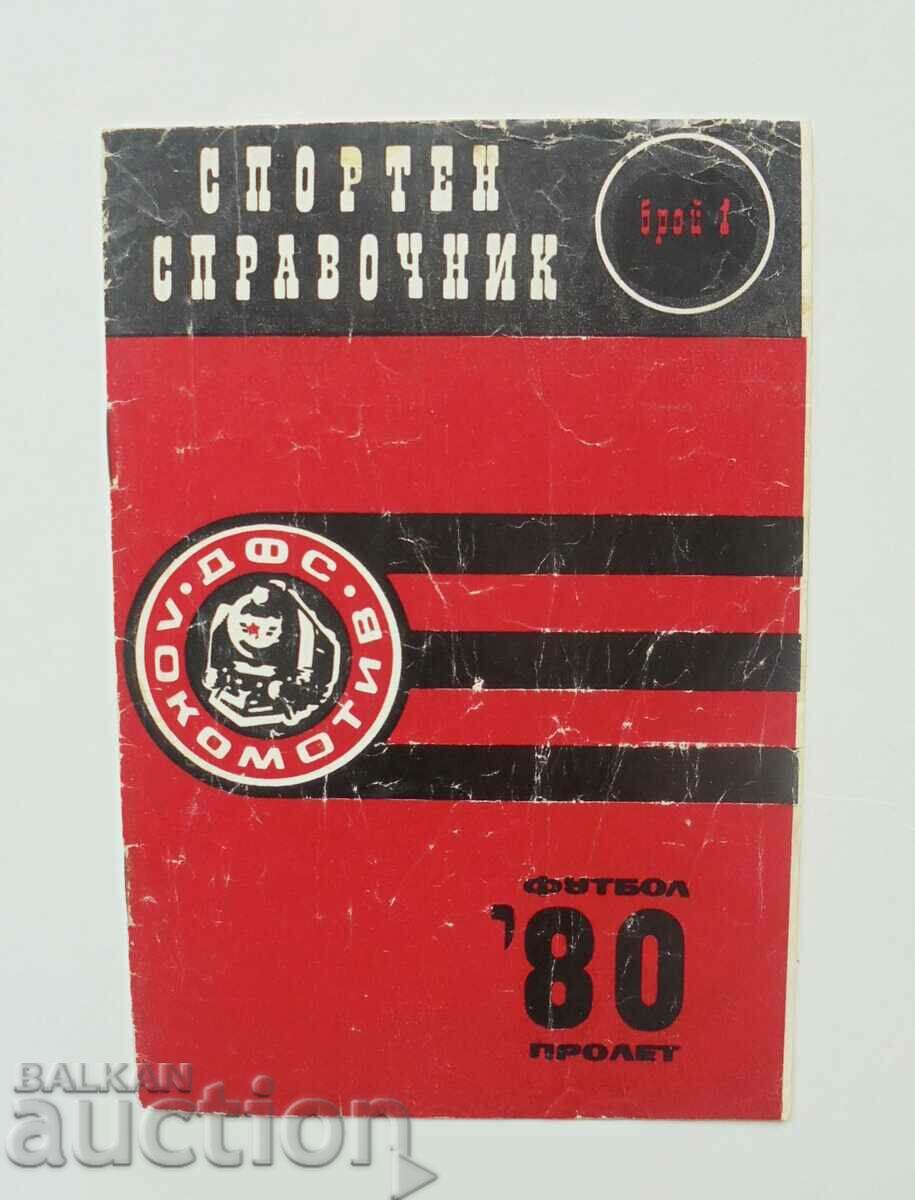 Football program Lokomotiv Sofia Spring 1980