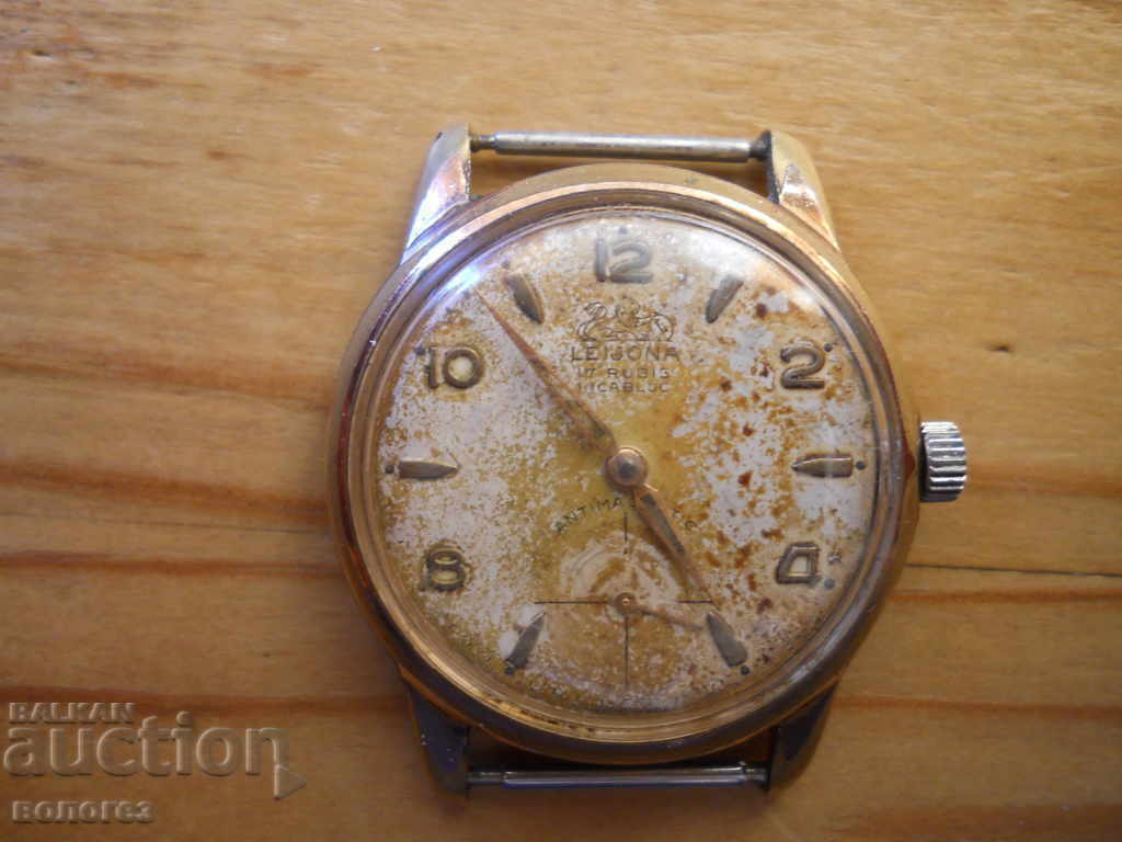 παλιό ρολόι "Leijona" - Ελβετία - AV 10 - λειτουργεί