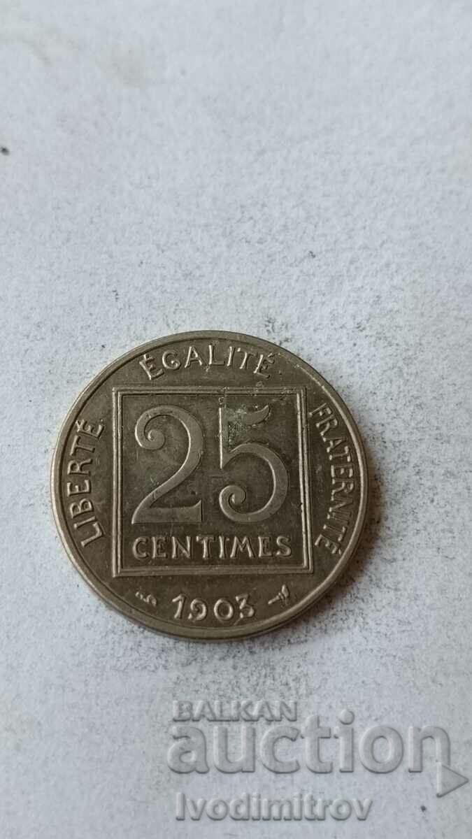 Франция 25 сантима 1903